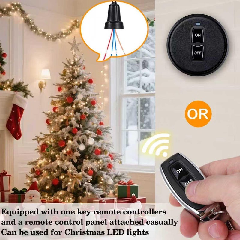 YETOR Waterproof Remote Switch,Mini Wireless Switch 5V/12V/48V/10A Relay,with 328FT Long Range for Lights,Motor, Fans,RV Lamps and Security Fields. - Image 2